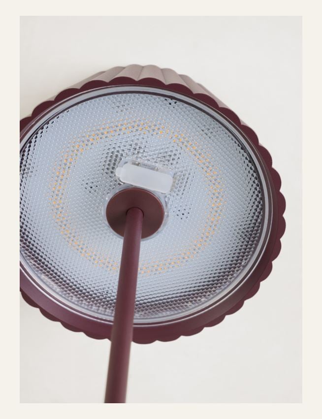 Batteridriven lampa burgundy - 6