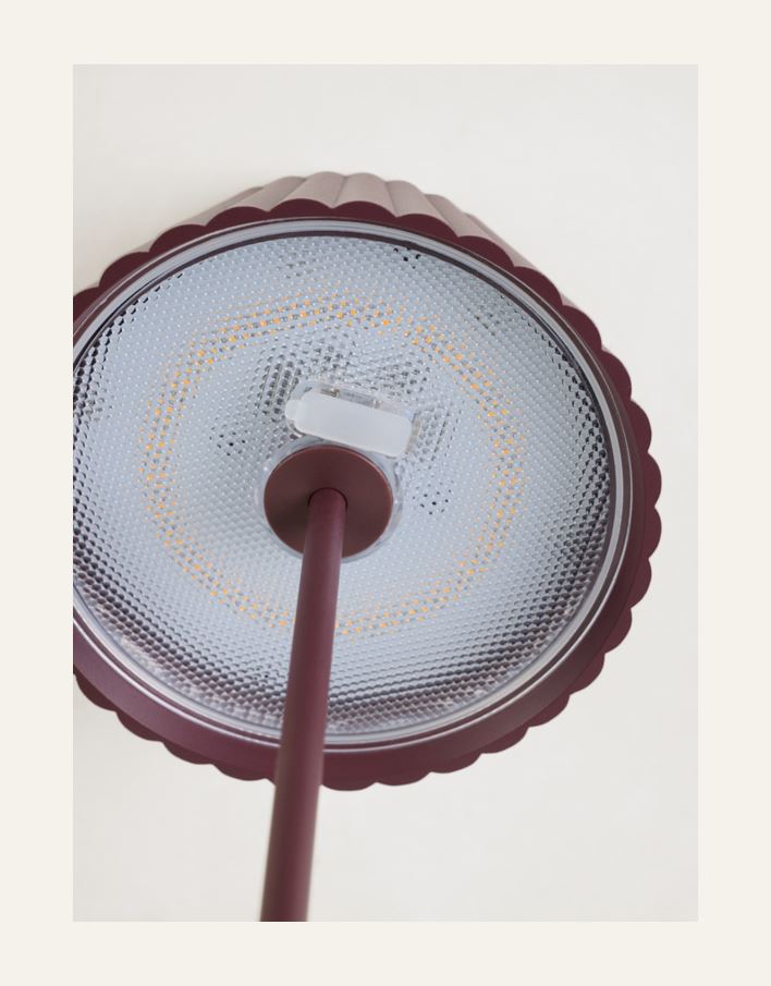 Batteridriven lampa burgundy - 6