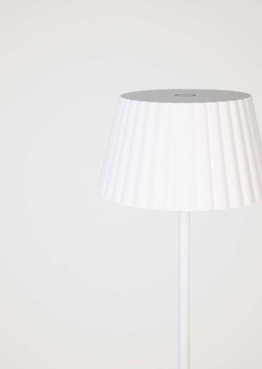 Batteridriven golvlampa vit - 2