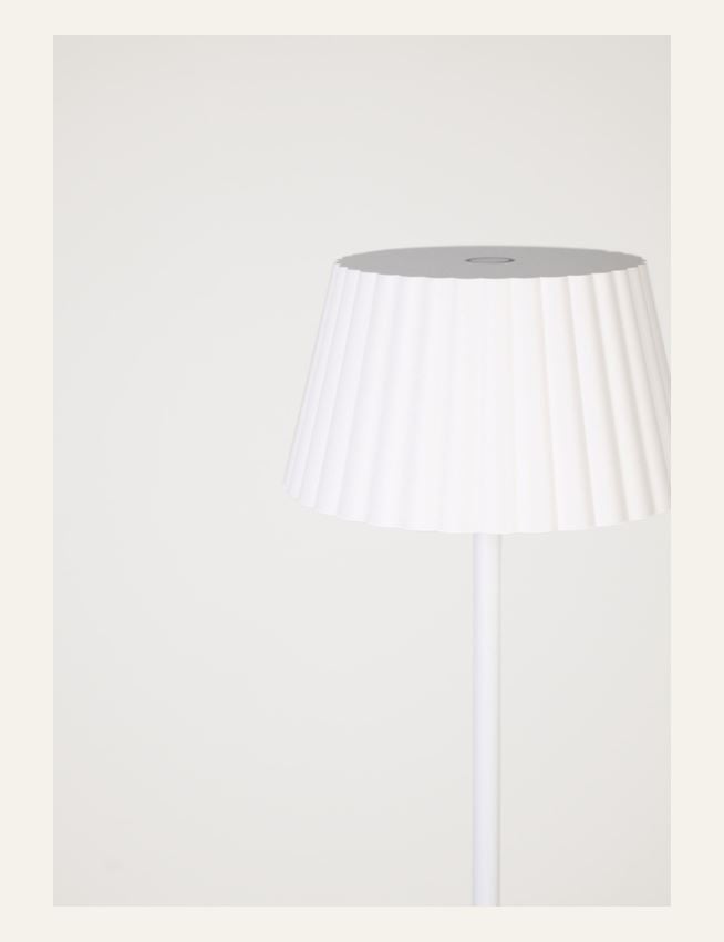 Batteridriven golvlampa vit - 2