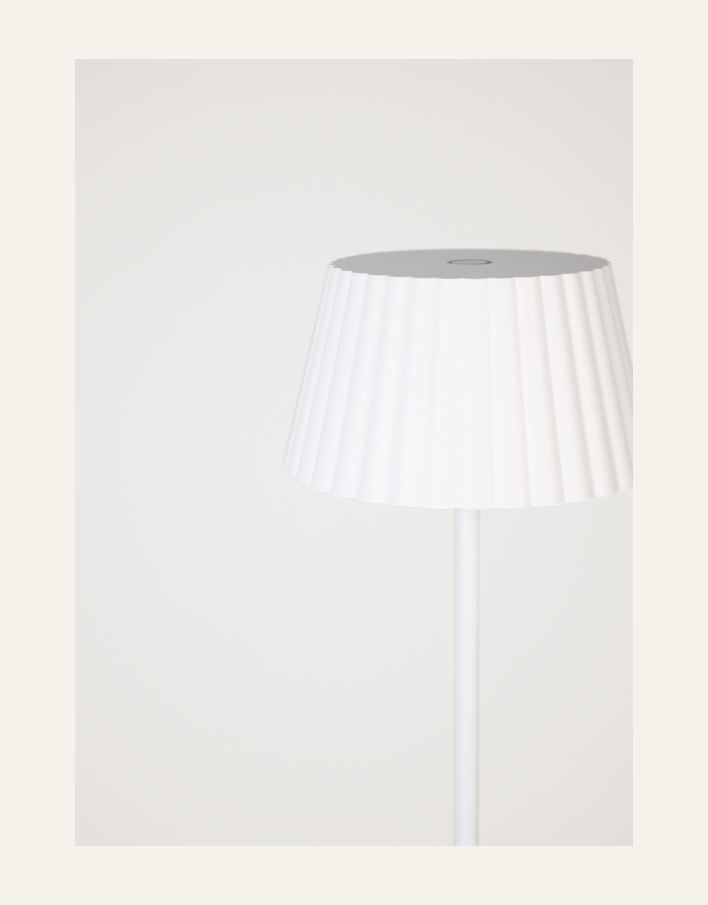 Batteridriven golvlampa vit - 2