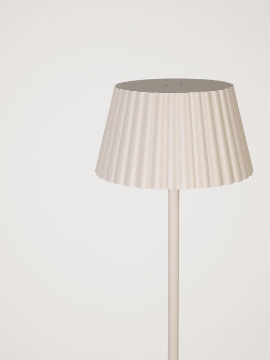 Batteridriven golvlampa beige - 2