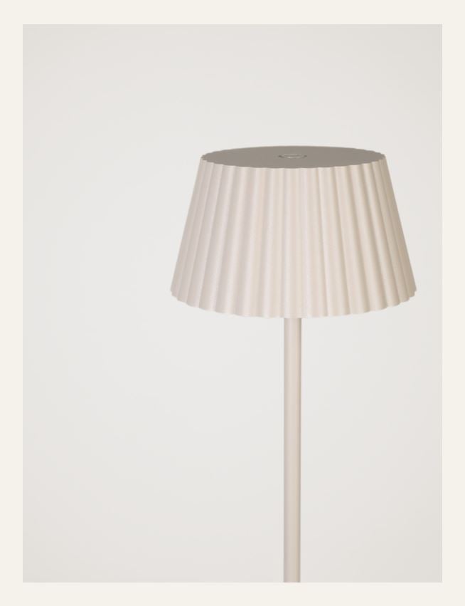 Batteridriven golvlampa beige - 2