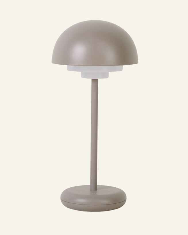 Batteridriven lampa taupe - 28,2 cm ø13,7 taupe - 1