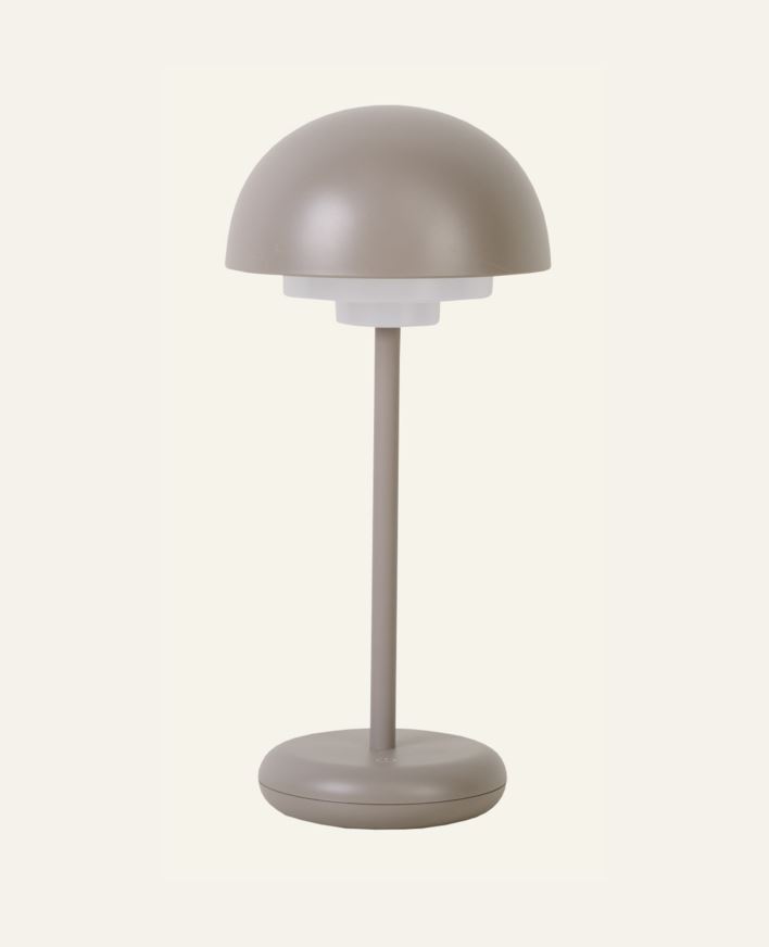 Batteridriven lampa taupe - 28,2 cm ø13,7 taupe - 1