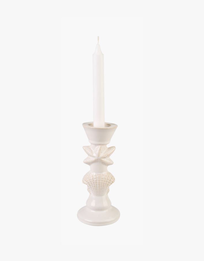 Ljusstake vit - 9x9x20,5 cm vit - 1