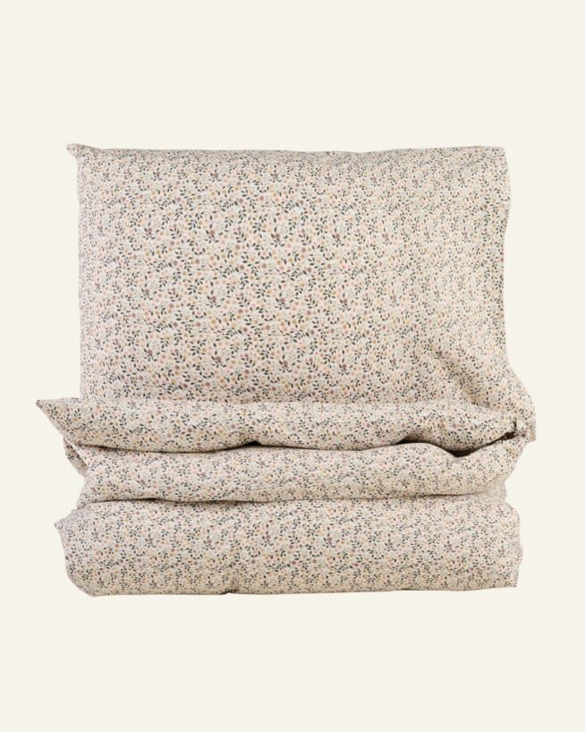 Påslakanset i bomull multi/grön - 150x210 cm multi/grön - 1