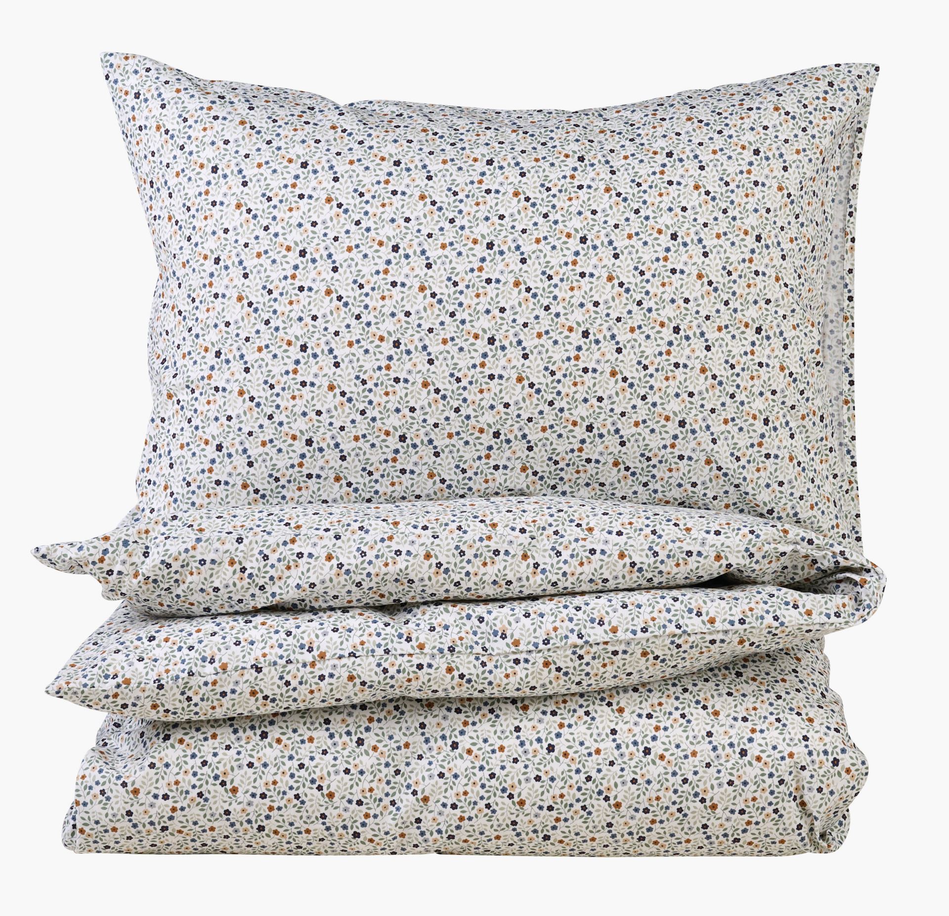 Påslakanset i bomull multi/blå - 150x210 cm multi/blå - 1