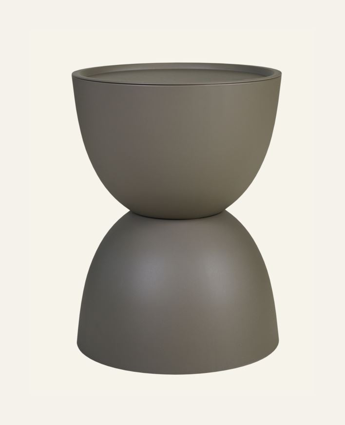 Trädgårdsbord taupe - ø34x45 cm taupe - 1