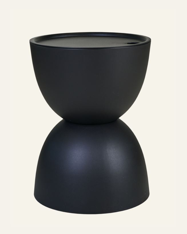 Trädgårdsbord svart - h46 cm ø34 svart - 1