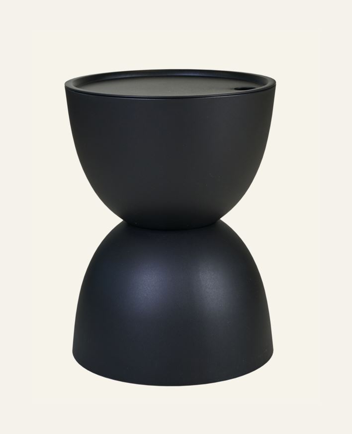 Trädgårdsbord svart - h46 cm ø34 svart - 1