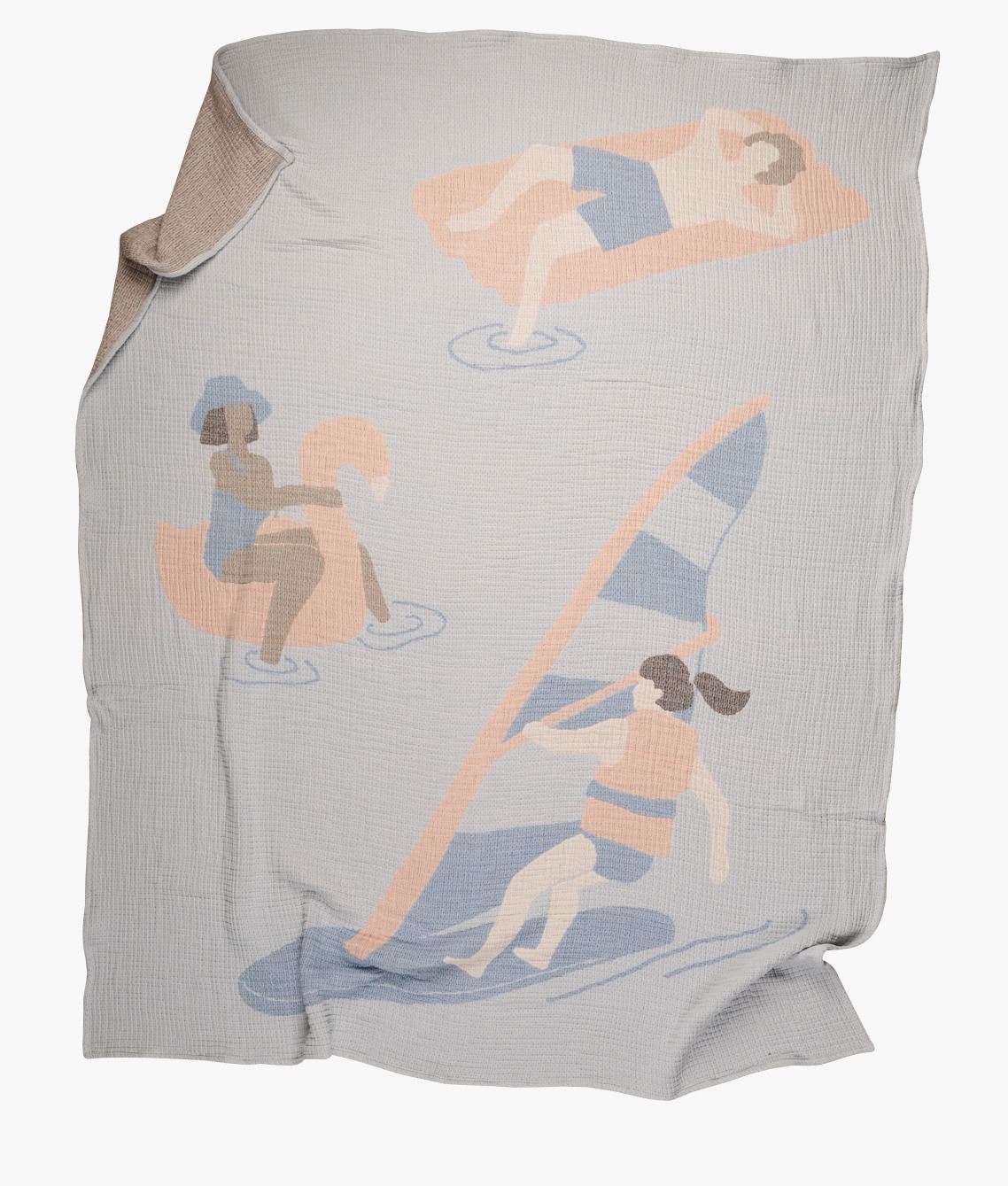 Pläd multi/blå - 130x170 cm multi/blå - 1