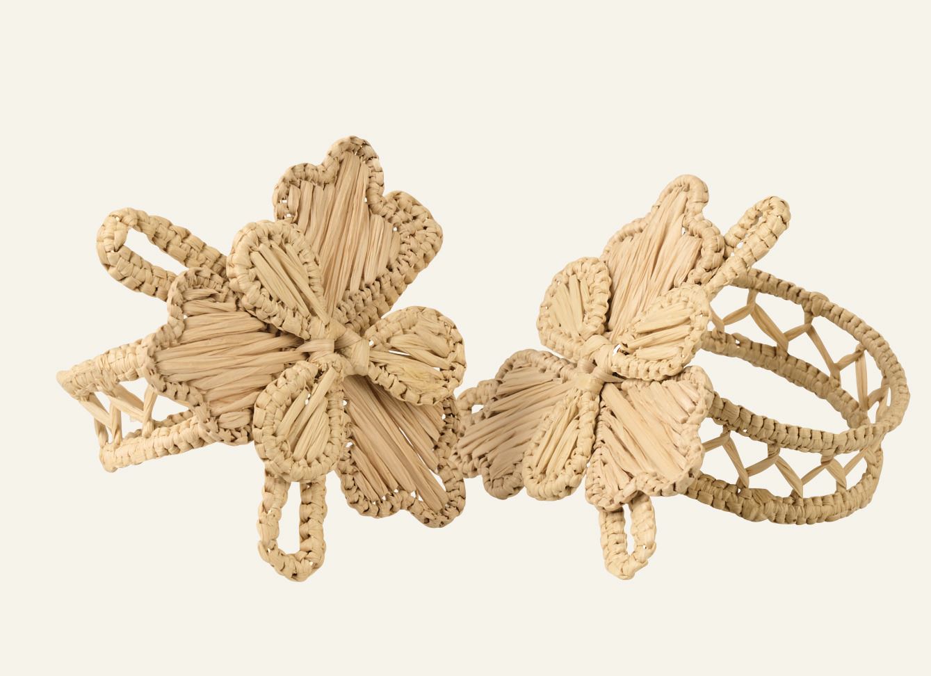 2-pack servettringar natur - 2