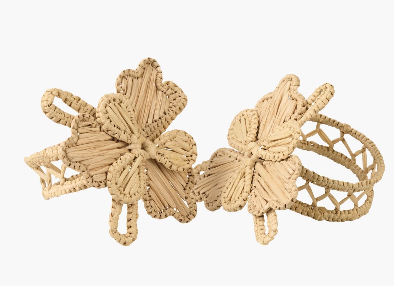 2-pack servettringar natur - 2