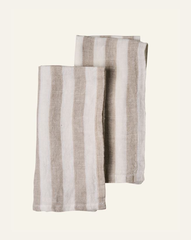 Linneservett beige - 45x45 cm beige - 1