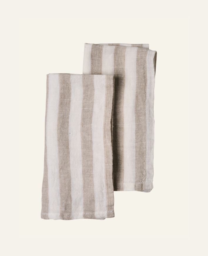 Linneservett beige - 45x45 cm beige - 1