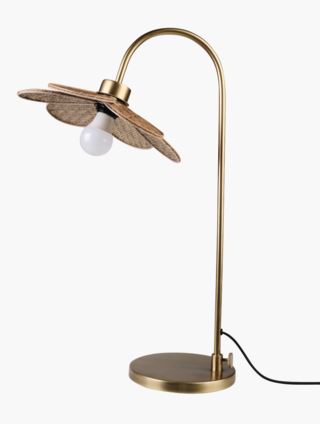 Floral bordslampa natur