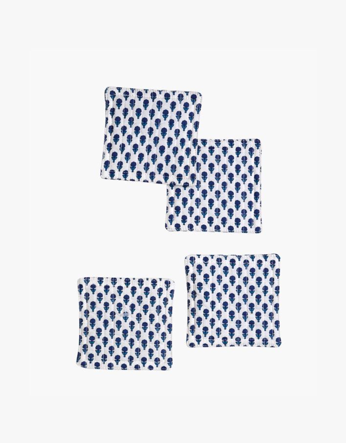 4-pack glasunderlägg blå - 10x10 cm blå - 1