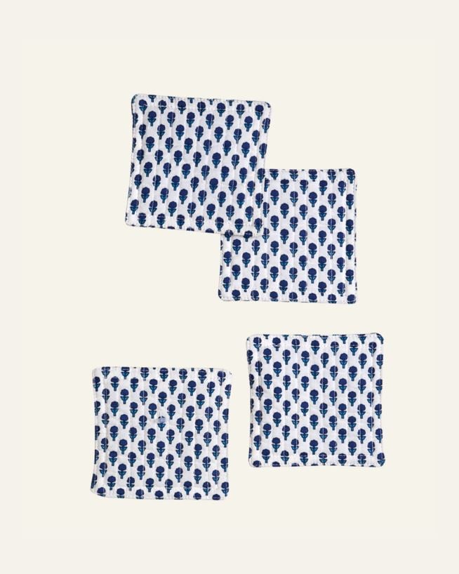 4-pack glasunderlägg blå - 10x10 cm blå - 1