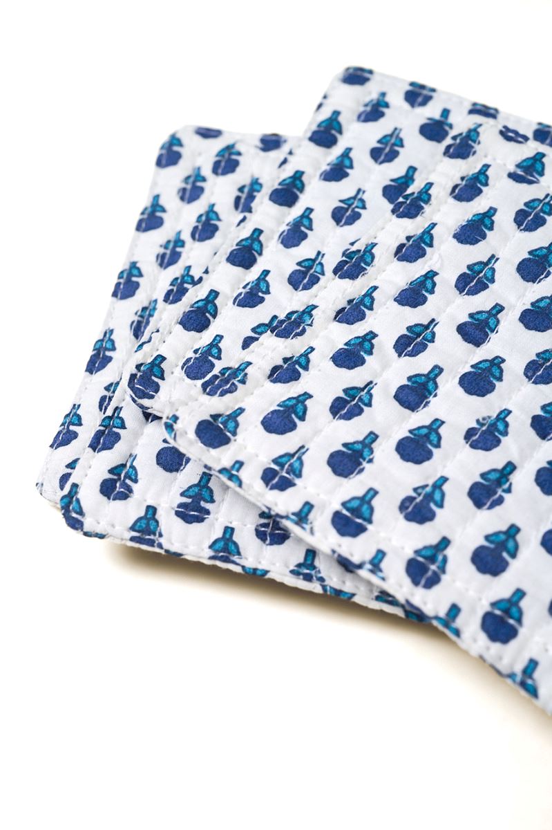 4-pack glasunderlägg blå - 4