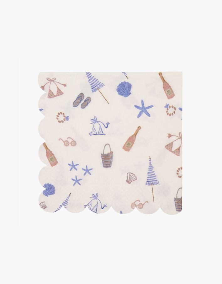 Pappersservetter multi/blå - 33x33 cm multi/blå - 1