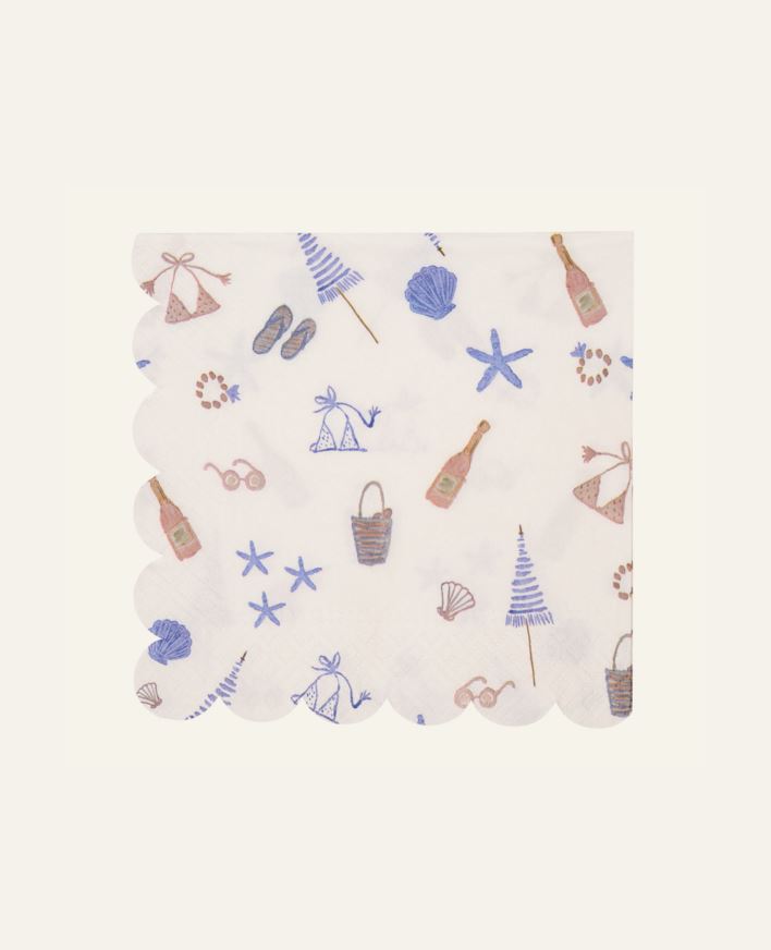 Pappersservetter multi/blå - 33x33 cm multi/blå - 1