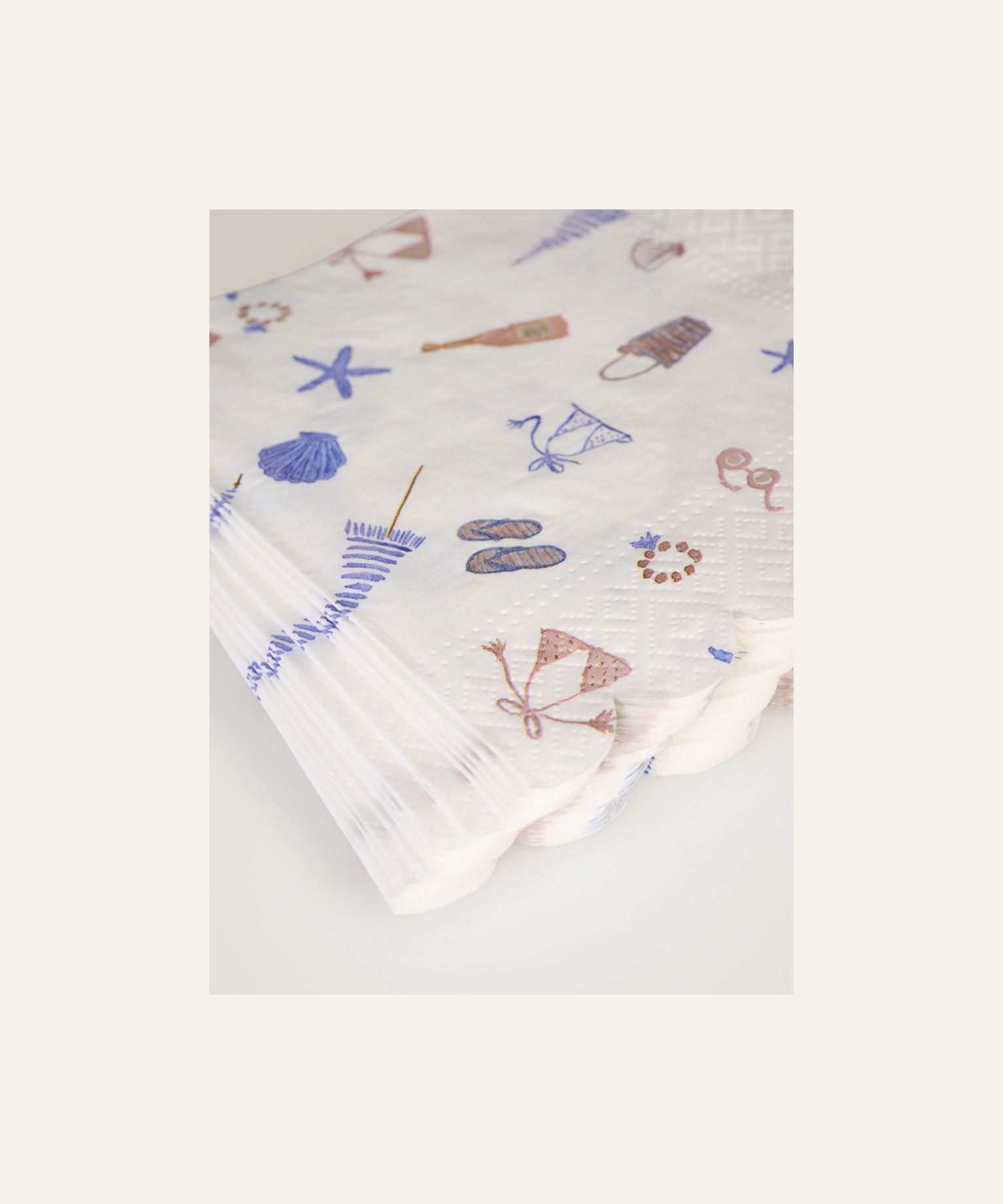 Pappersservetter multi/blå - 2