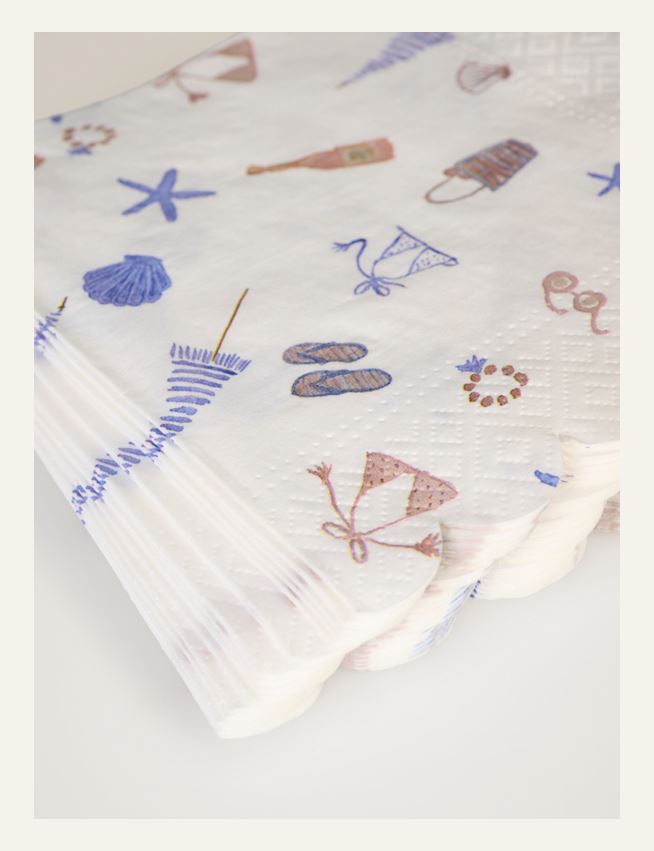 Pappersservetter multi/blå - 2