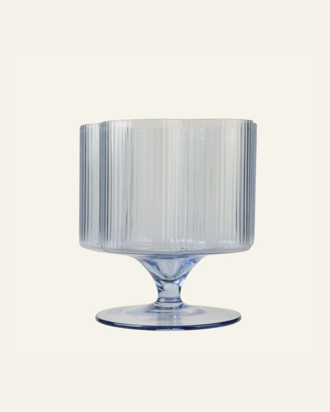 Glas på fot blå - 360 ml blå - 1