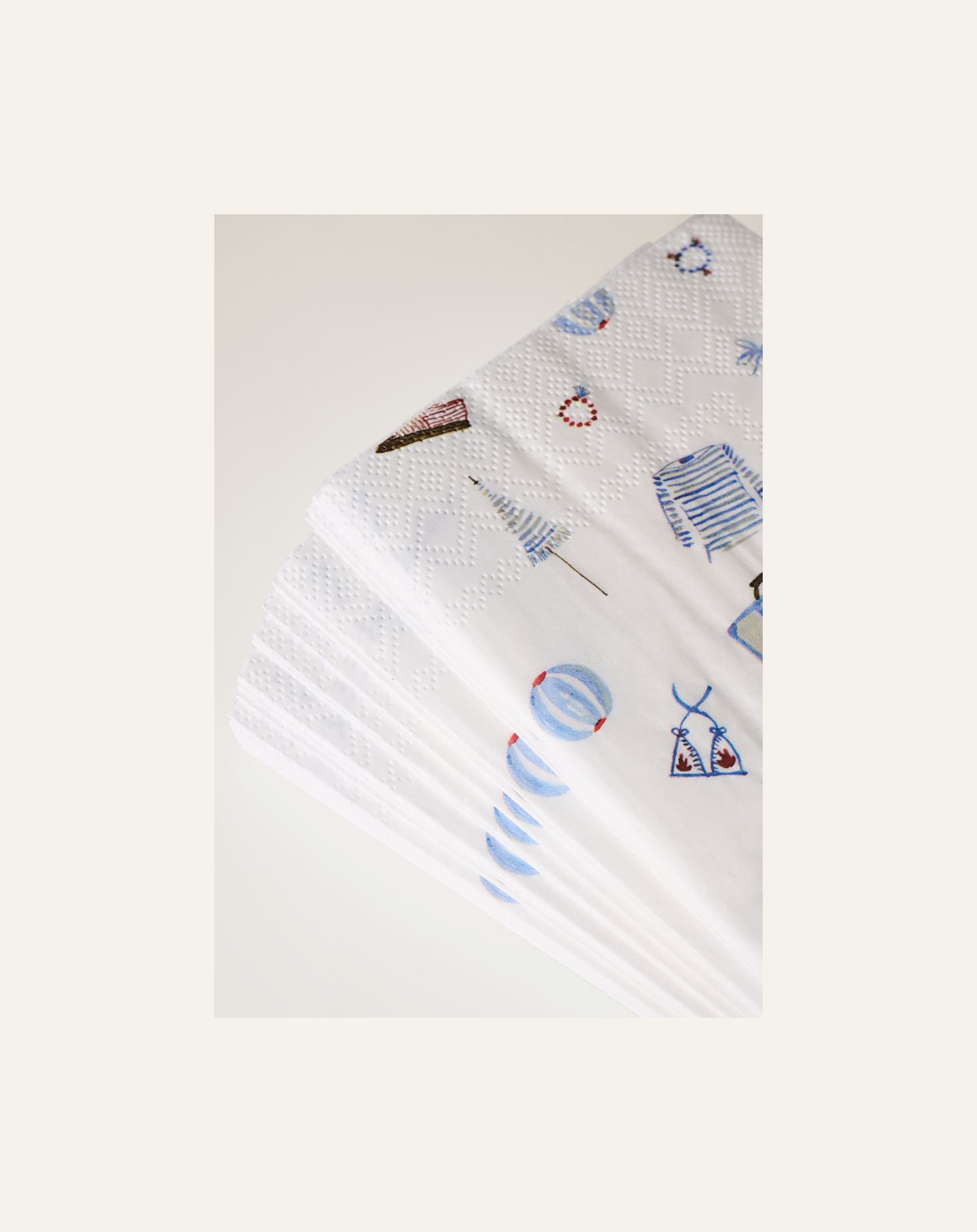 Pappersservetter multi/blå - 3