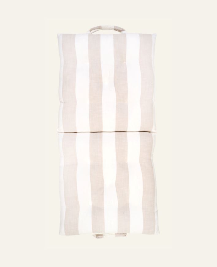 Hopfällbar sittdyna beige - 50x100x7 cm beige - 1