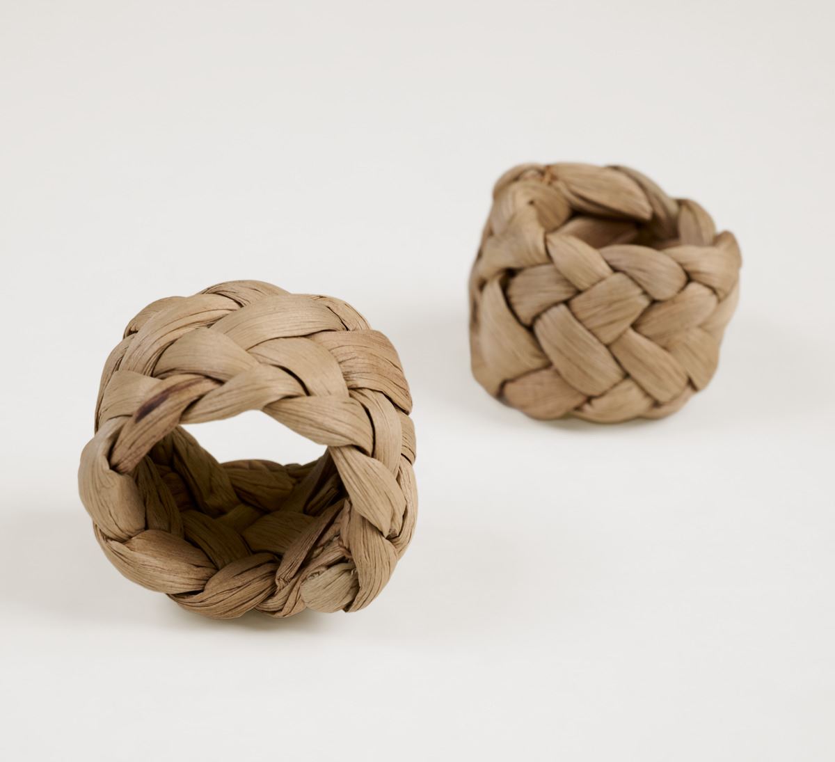 2-pack servettringar natur - 2