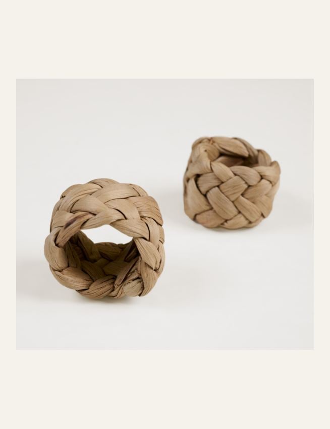 2-pack servettringar natur - 2