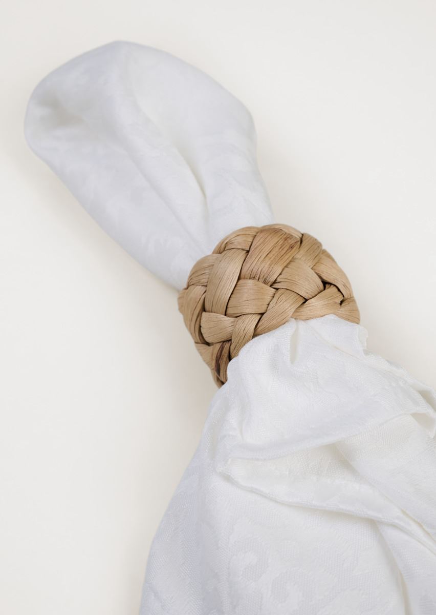 2-pack servettringar natur - 3