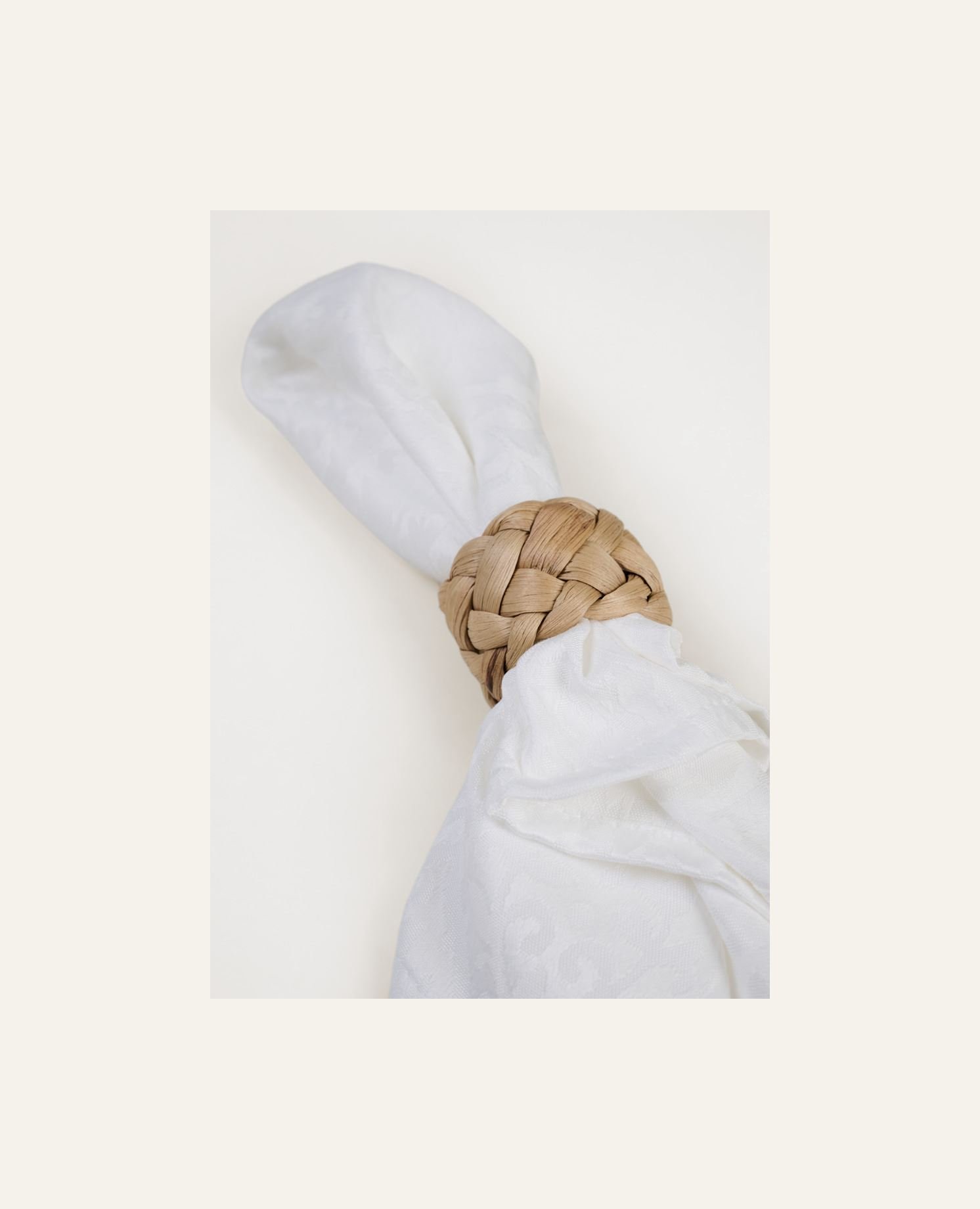 2-pack servettringar natur - 3