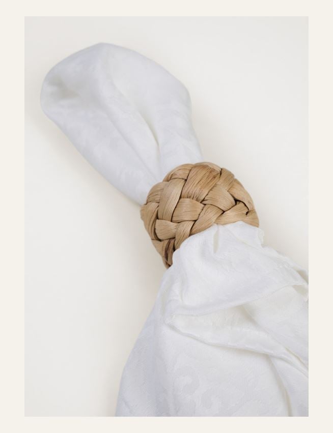 2-pack servettringar natur - 3