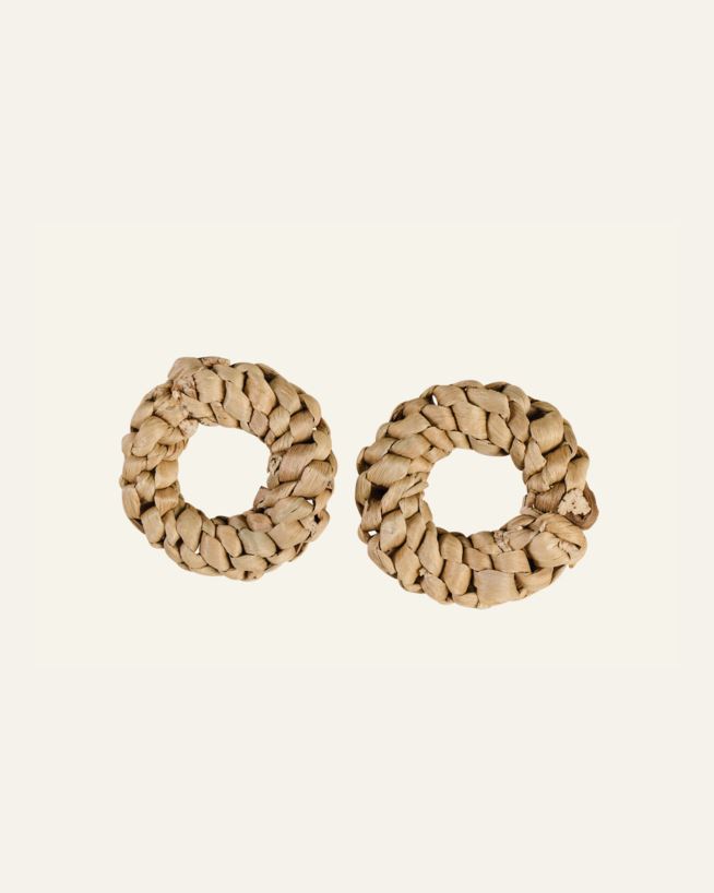 2-pack servettringar natur - ø6,5cm h2cm natur - 1