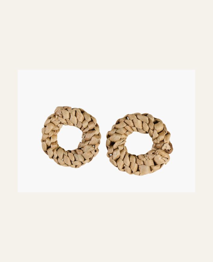2-pack servettringar natur - ø6,5cm h2cm natur - 1