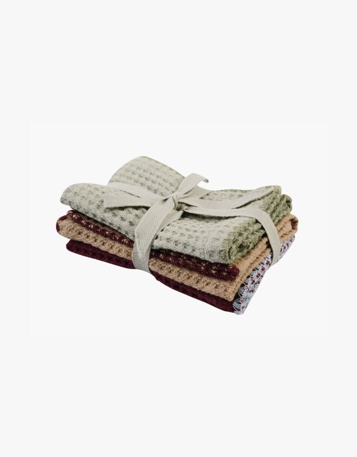 Handduk, 3-pack burgundy - 25x25 cm burgundy - 1