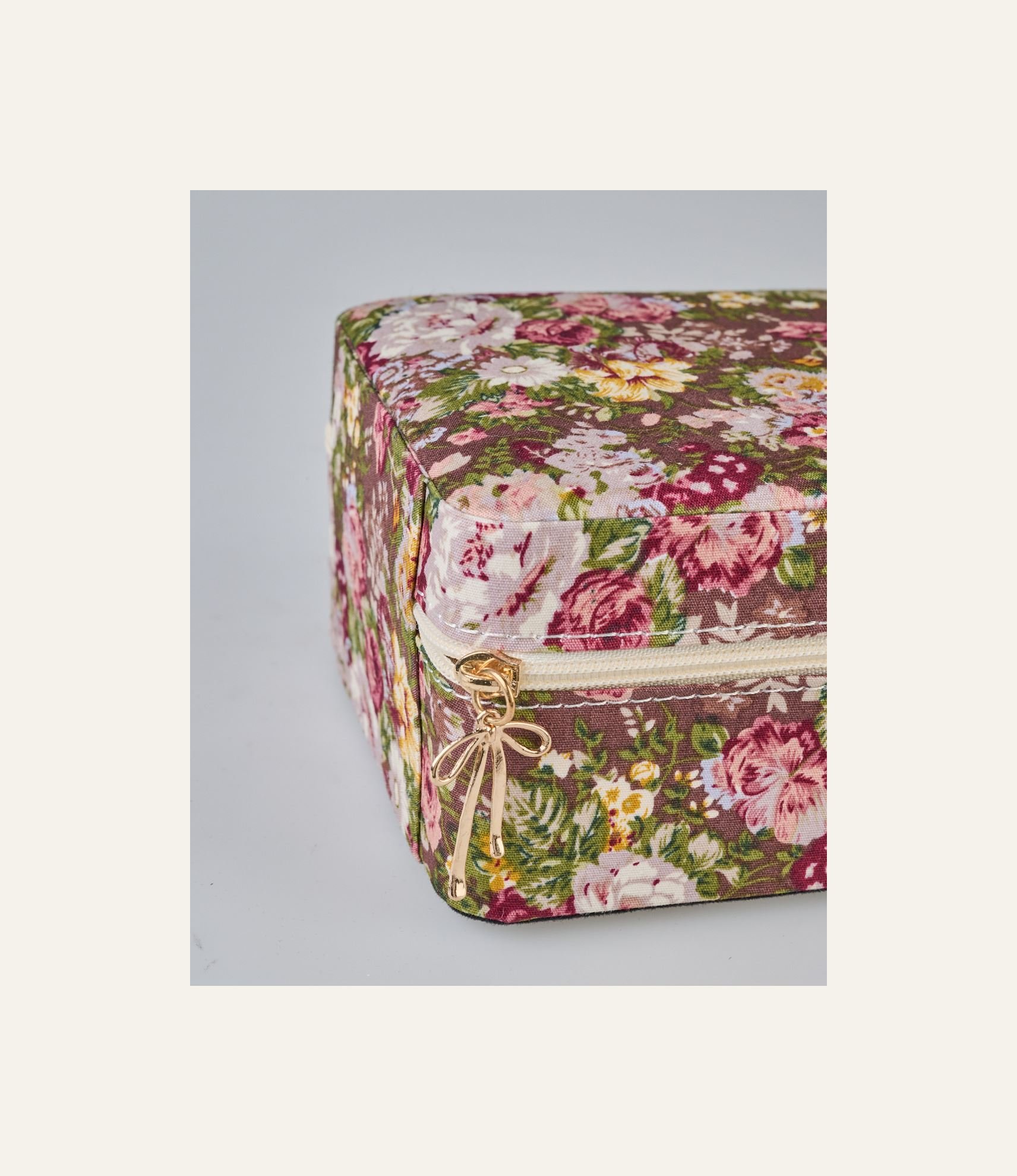 Smyckeskrin med dragkedja brun - 3