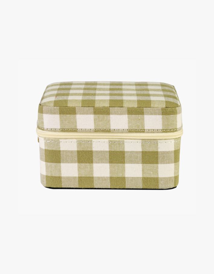 Smyckeskrin med dragkedja olivgrön - 11x11 cm olivgrön - 1