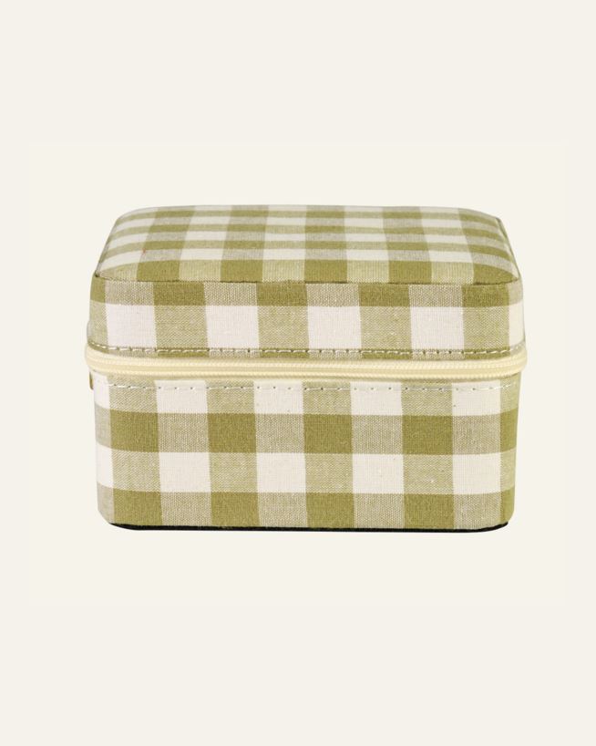Smyckeskrin med dragkedja olivgrön - 11x11 cm olivgrön - 1