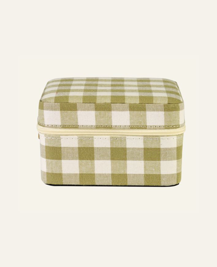 Smyckeskrin med dragkedja olivgrön - 11x11 cm olivgrön - 1