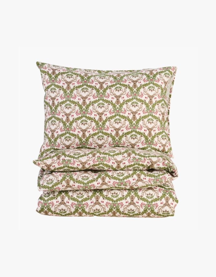 Påslakanset i flanell multi/rosa - 150x210 cm multi/rosa - 1