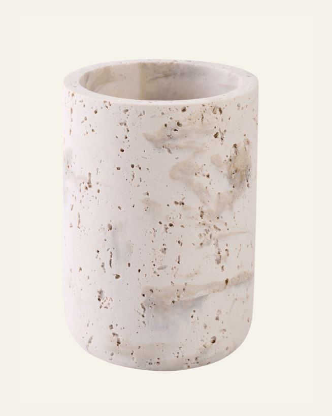 Tandborsthållare beige - 8,2x8,2x11,8 cm beige - 1