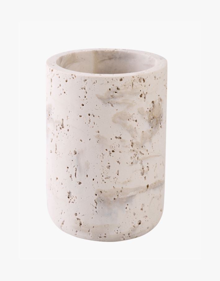 Tandborsthållare beige - 8,2x8,2x11,8 cm beige - 1