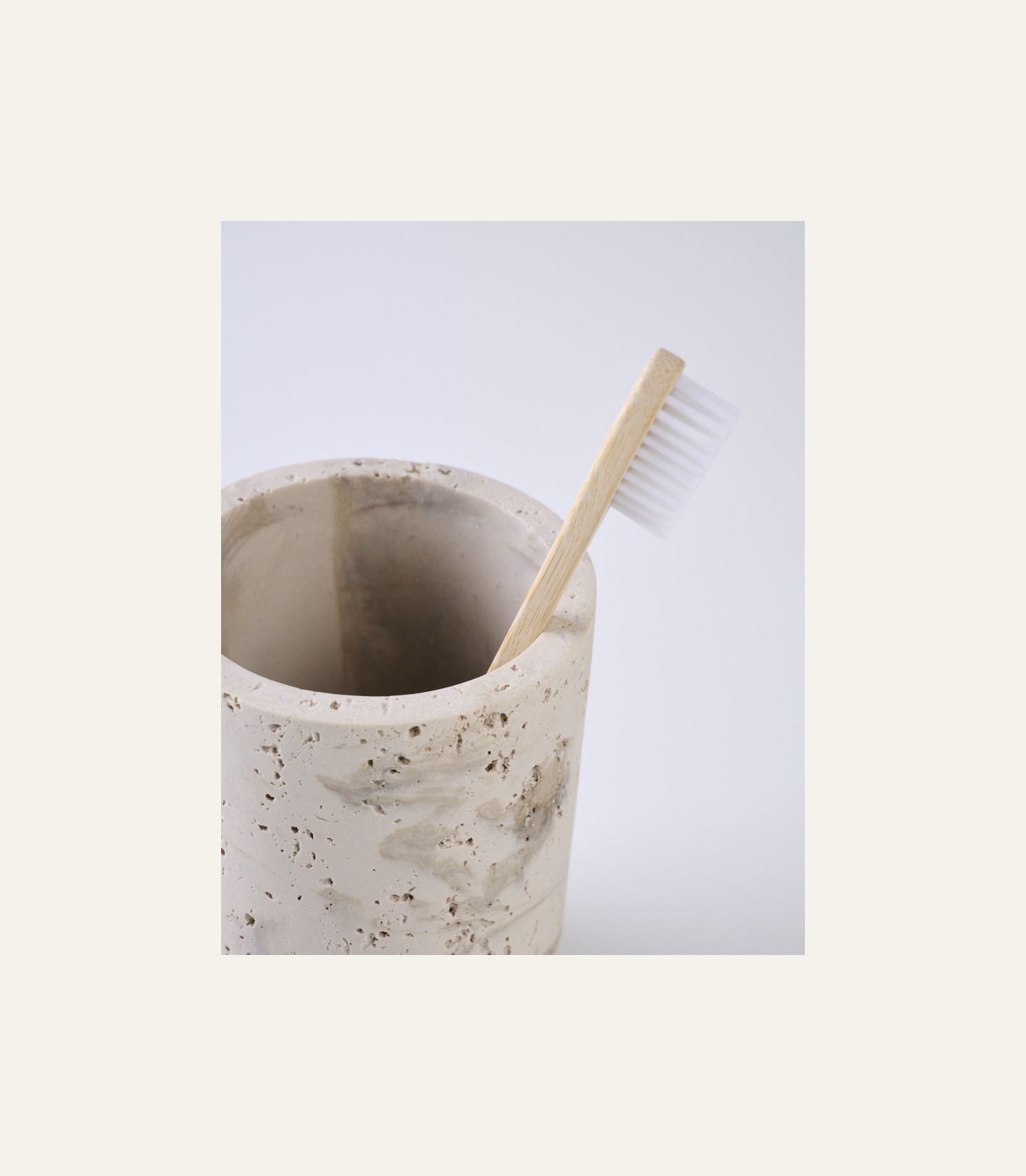 Tandborsthållare beige - 2