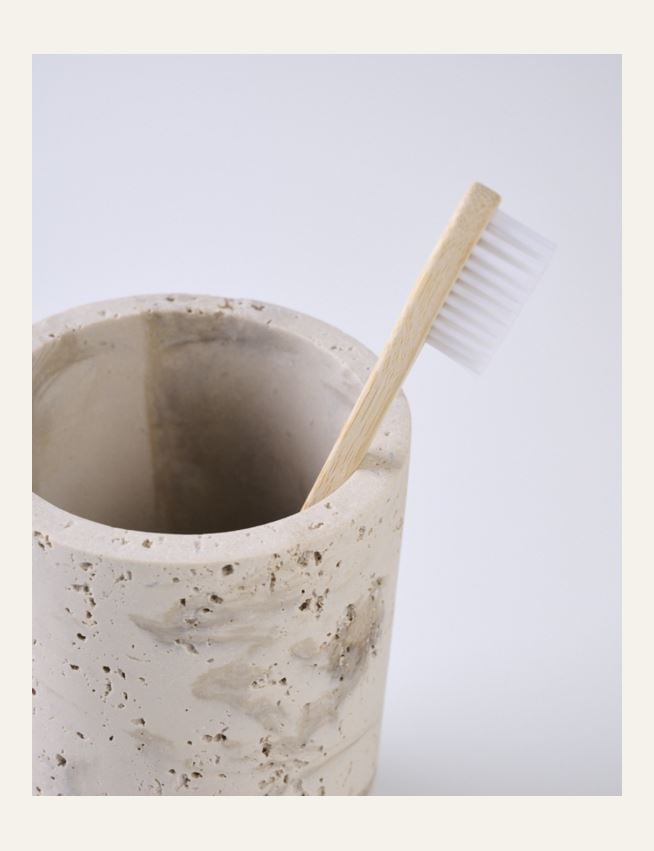 Tandborsthållare beige - 2