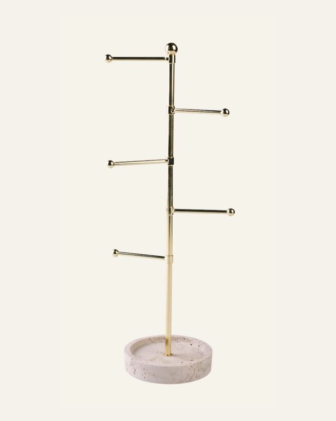 Smyckeshängare guld - 11,5x11,5x40 cm guld - 1