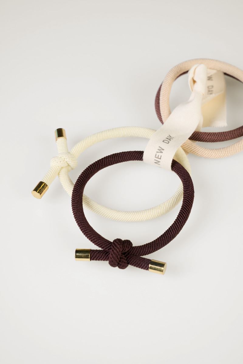 4 st. scrunchies multi/beige - 2